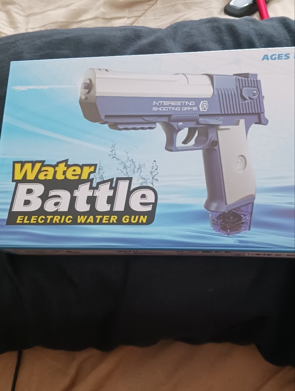 NWT Water Battle Electric Water Gun - Blue/White, 8 Yrs Old & Over